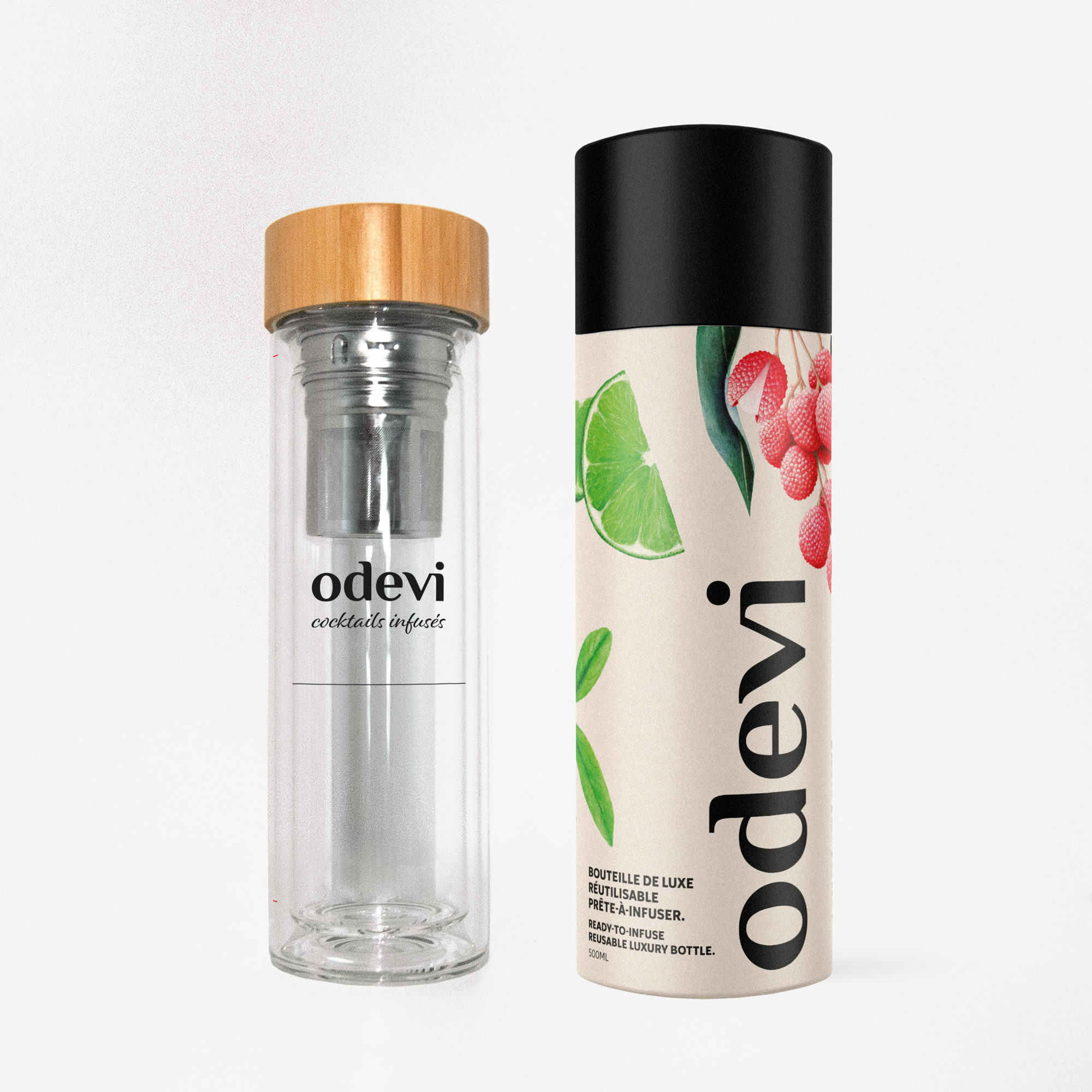 Luxury reusable bottle ''Ready-to-infuse''